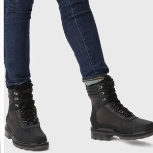 Sorel Black Lennox Lace Cozy Boots